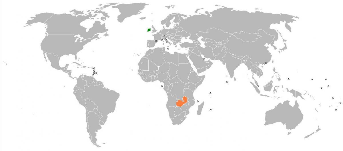 Zambija je na karti svijeta